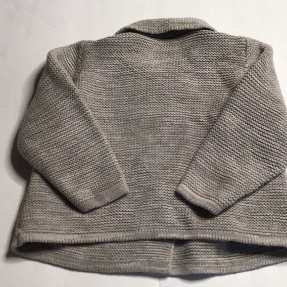 Double breasted cardigan sweater for baby sea salt & a heather gray mix one spot - Picture 3 of 3